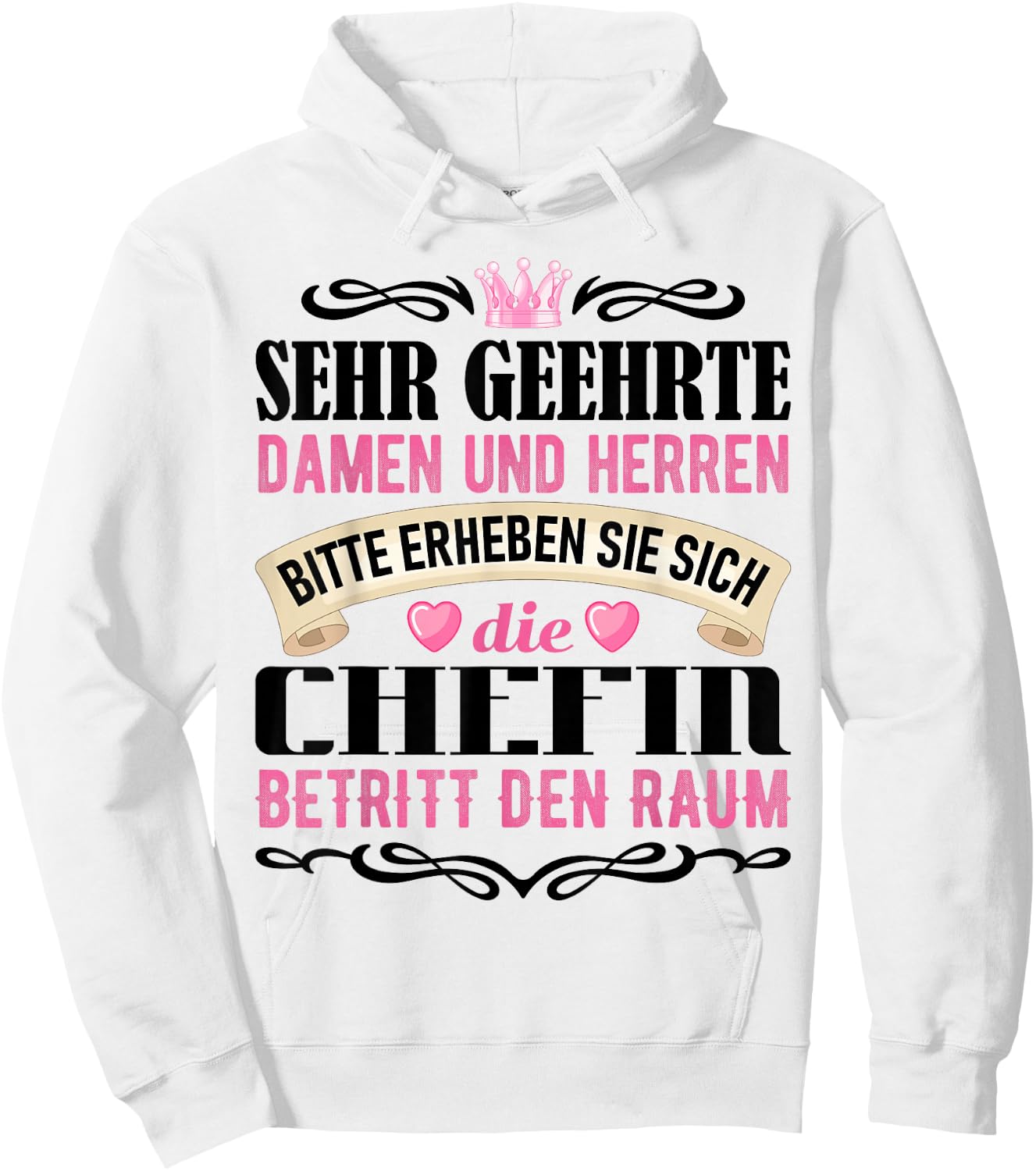 Chef Spruch Geschenk vom Team Beste Chefin Geschenkidee Hoodie - Hoodie | White