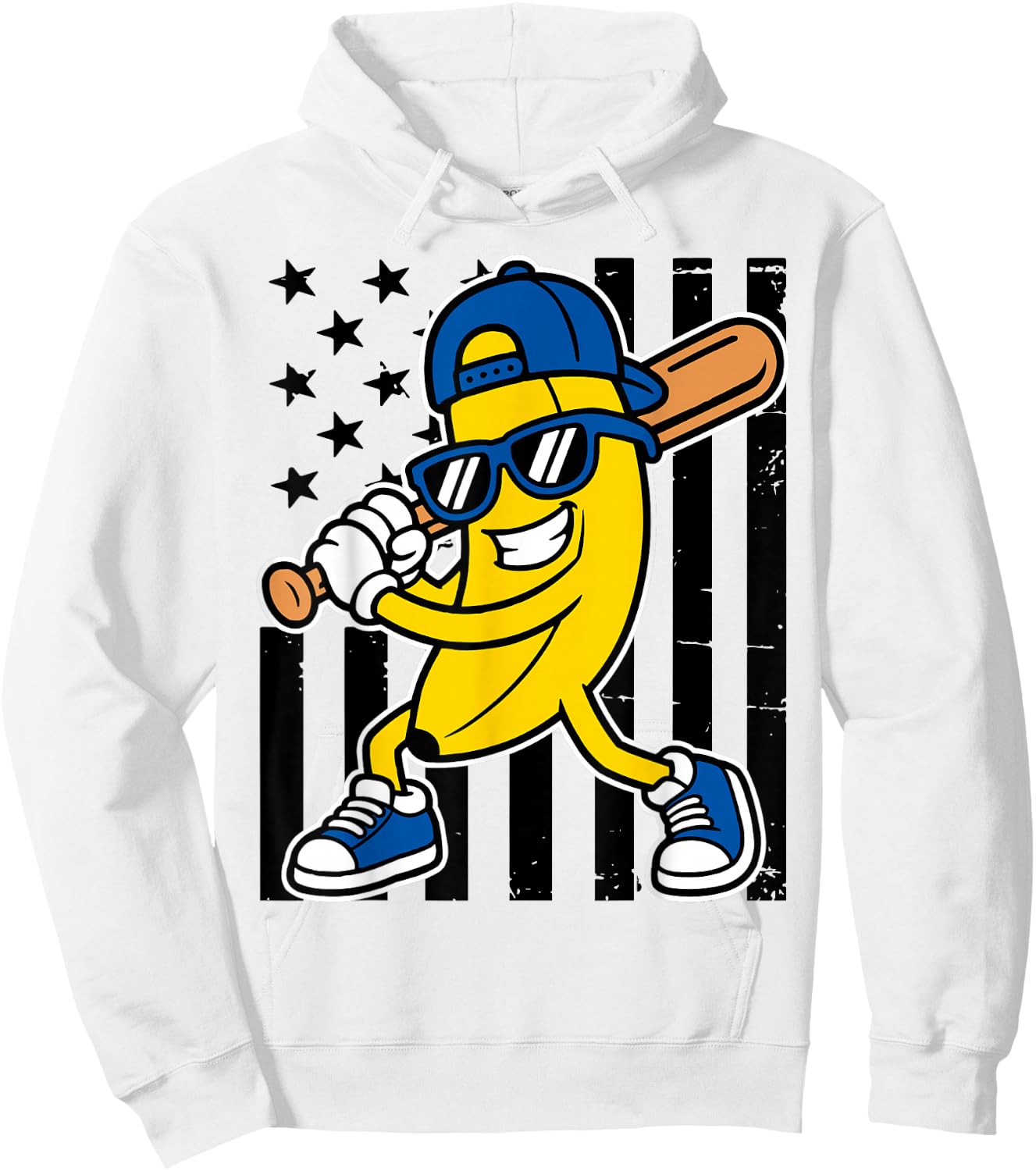 Banana Funny Cartoon Kids Youth Boys Girls Hoodie - Hoodie | White
