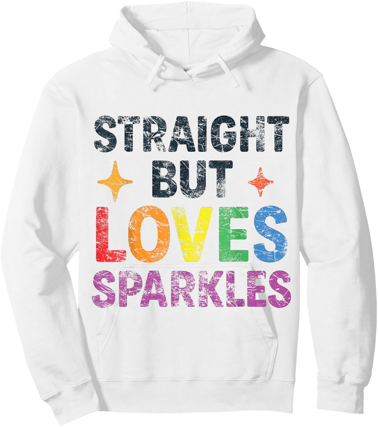 Ally AF Straight Ally LGBTQIA+ Vintage Hoodie - Hoodie | White