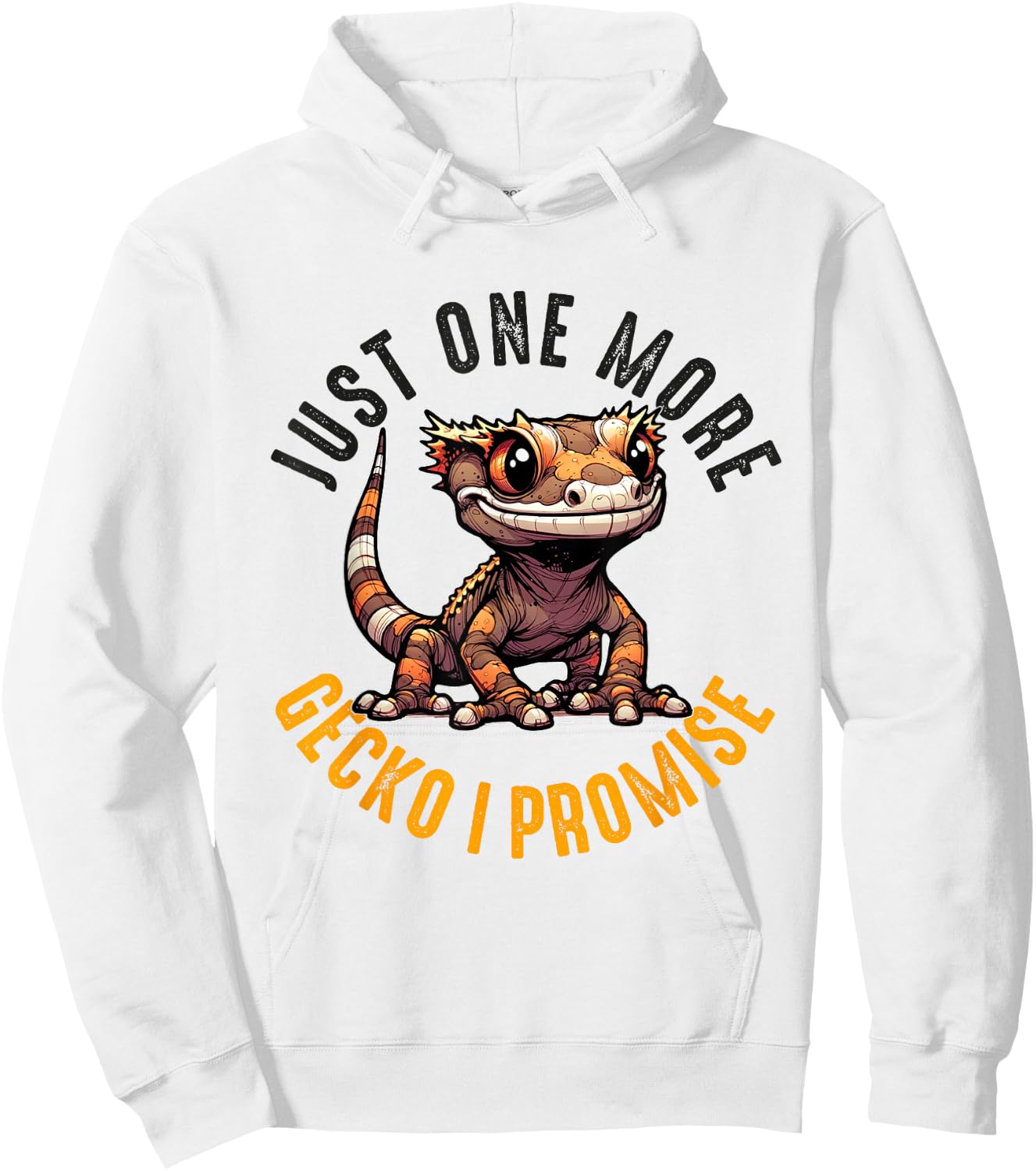 Crested Gecko Men Women Lizard Eyelash Gecko Herpetologist Hoodie - Hoodie | White