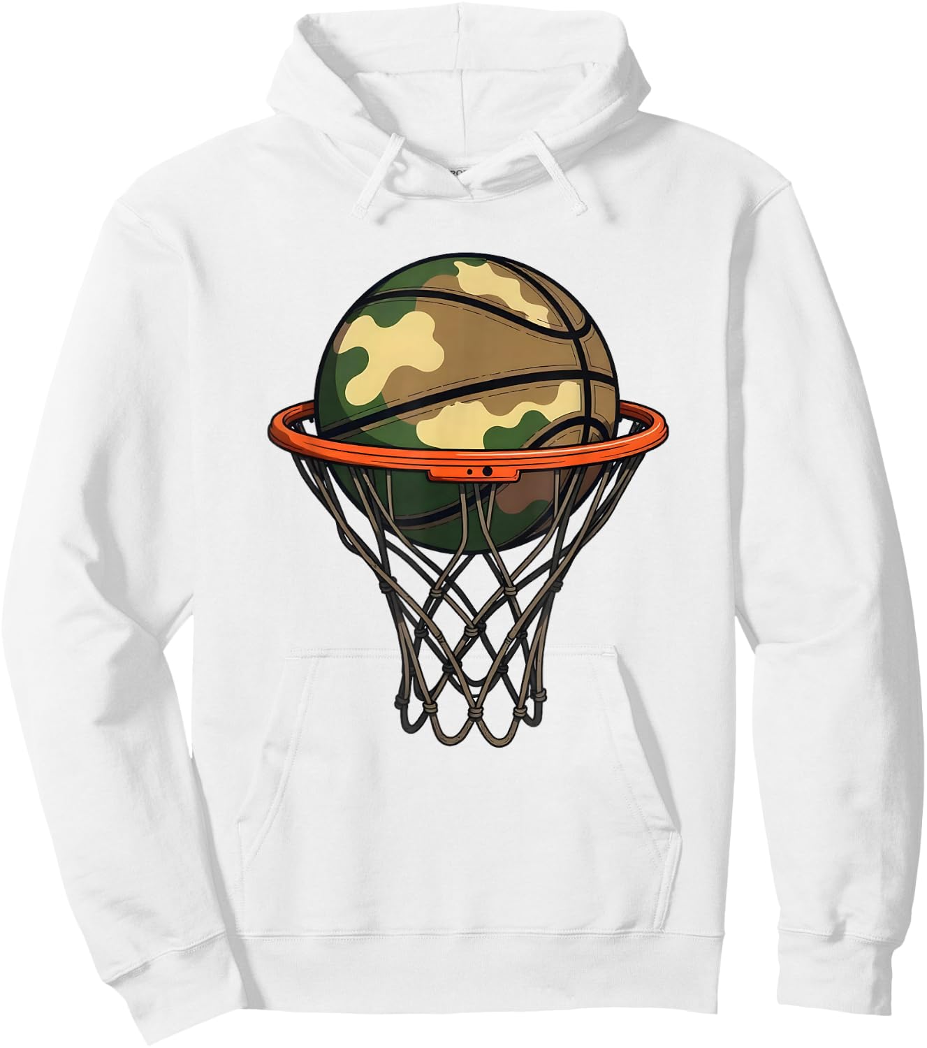 Camouflage Basketball - Camouflage Basketball Player , white, S Hoodie - Hoodie | White