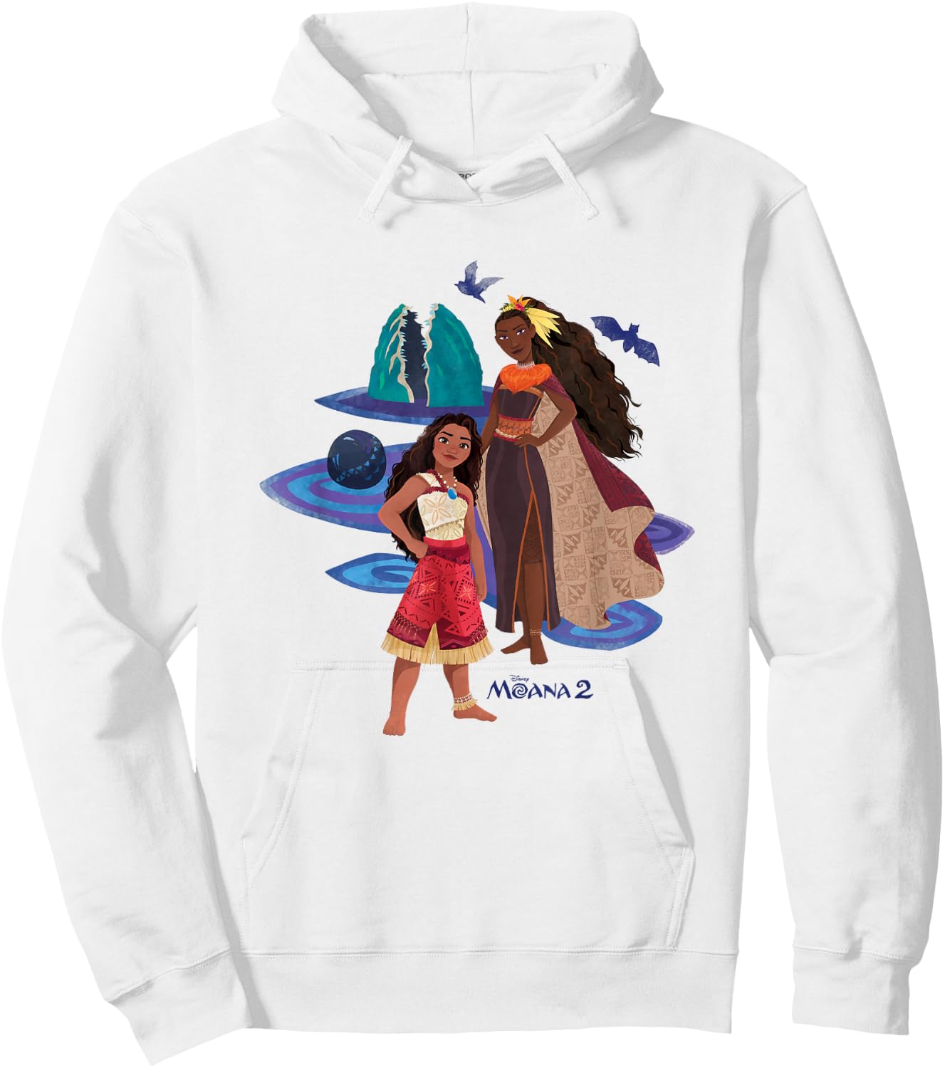 Disney Moana 2 Matangi Mysterious Oceania Group Shot , white, S Hoodie - Hoodie | White