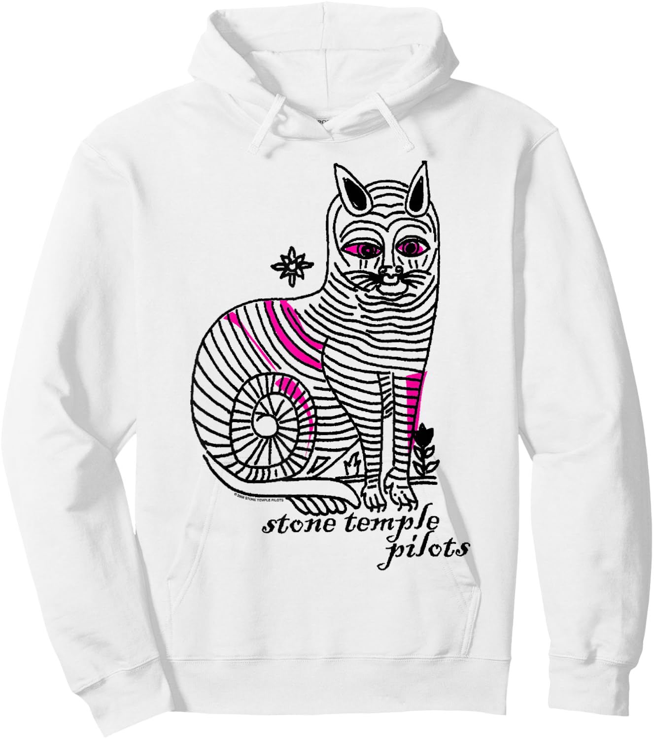 Stone Temple Pilots - Vintage Cat Hoodie - Hoodie | White