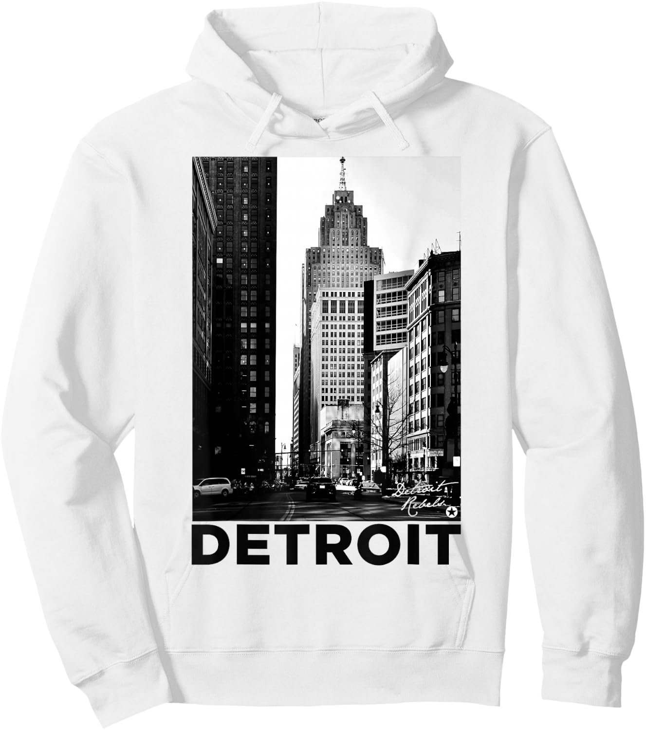 Detroit by Detroit Rebels Brand Detroit Apparel Hoodie - Hoodie | White