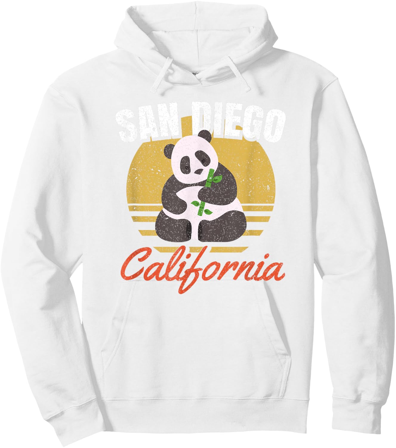 San Diego Shirt Retro Panda Zoo California State Hoodie - Hoodie | White