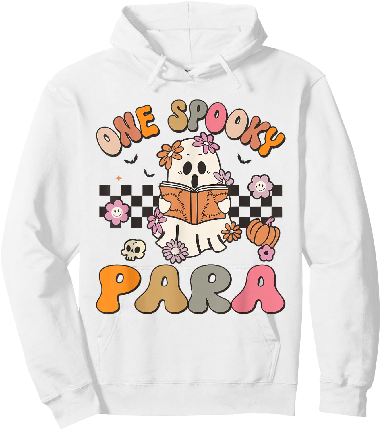 One Spooky Para Retro Ghost Halloween Spooky Season Hoodie - Hoodie | White