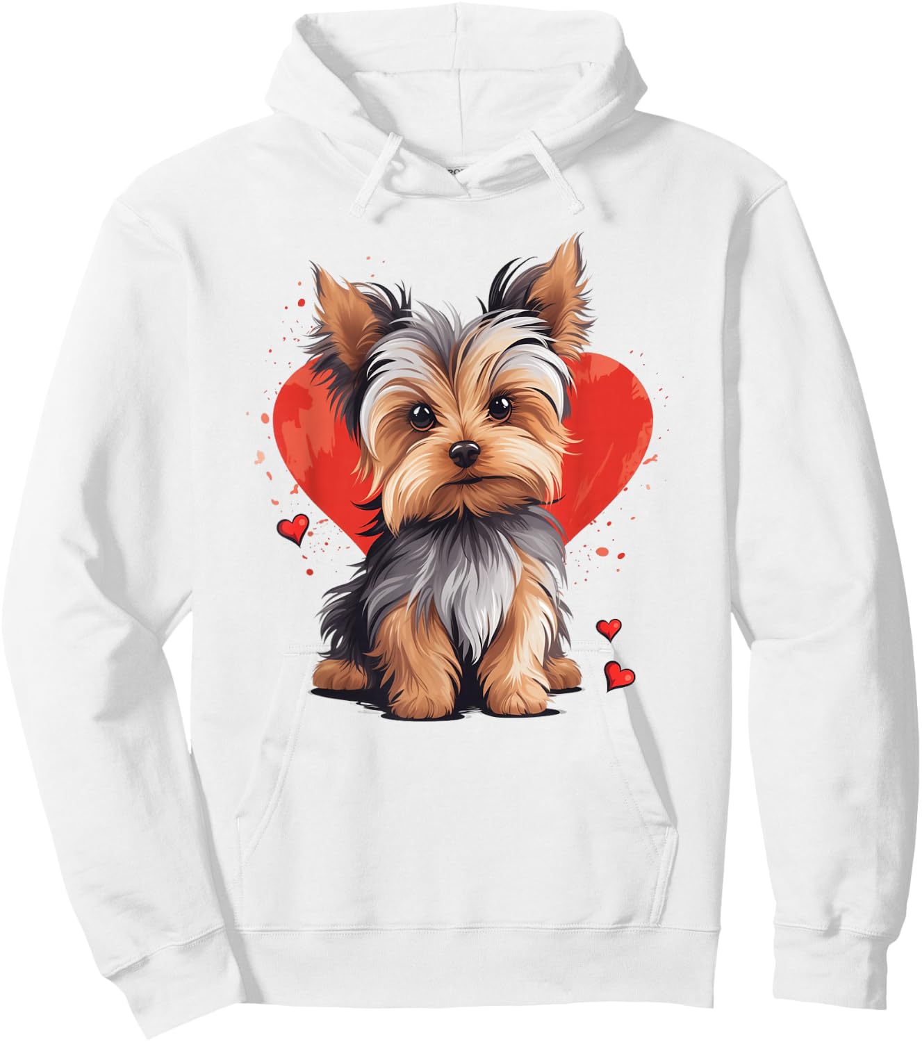 Yorkie Owner Mom Dad Yorkshire Terrier Dog Lover Valentine Hoodie - Hoodie | White