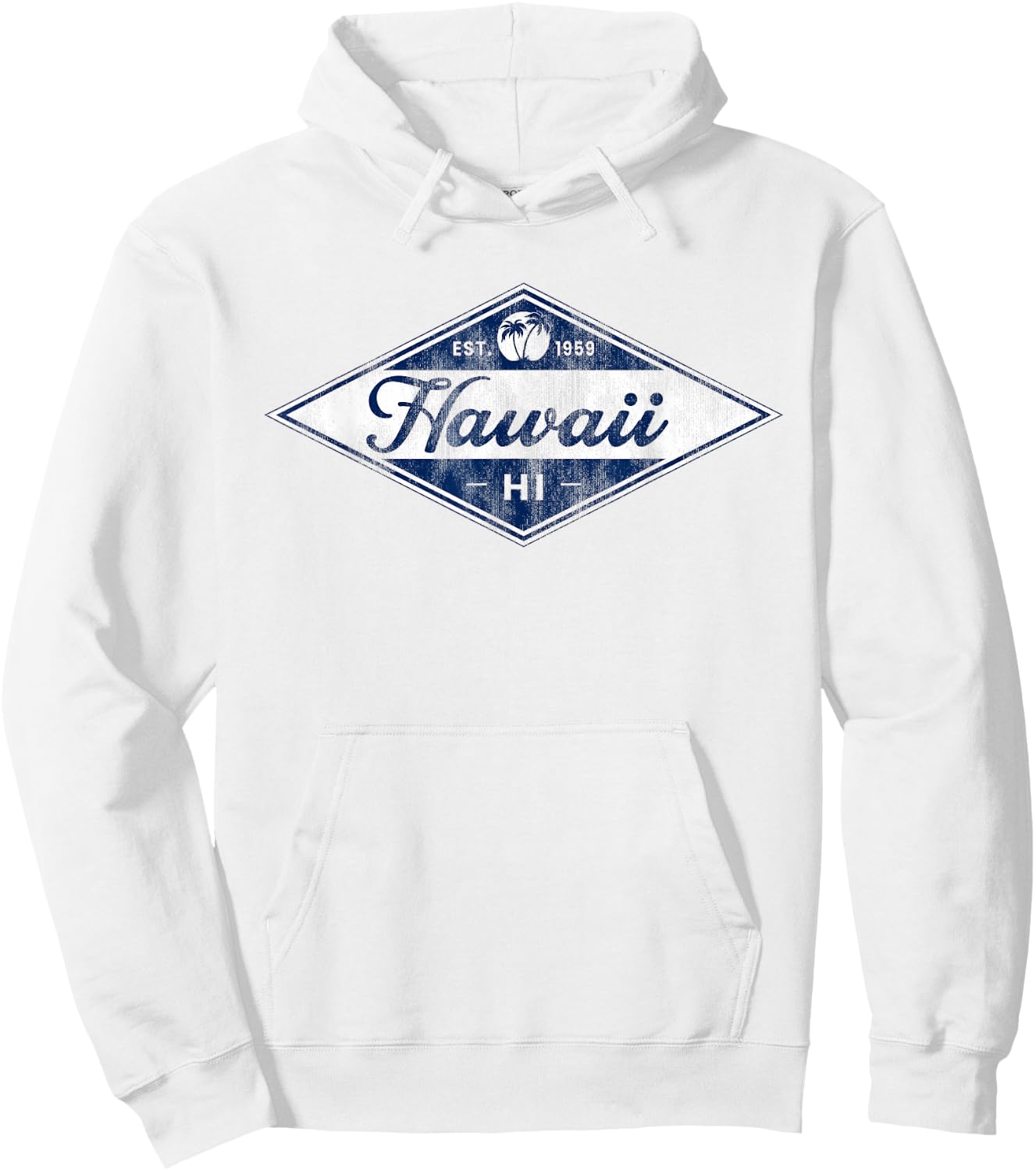 Vintage Hawaii Palm Trees Retro Hawaiian Souvenir Women Hoodie - Hoodie | White