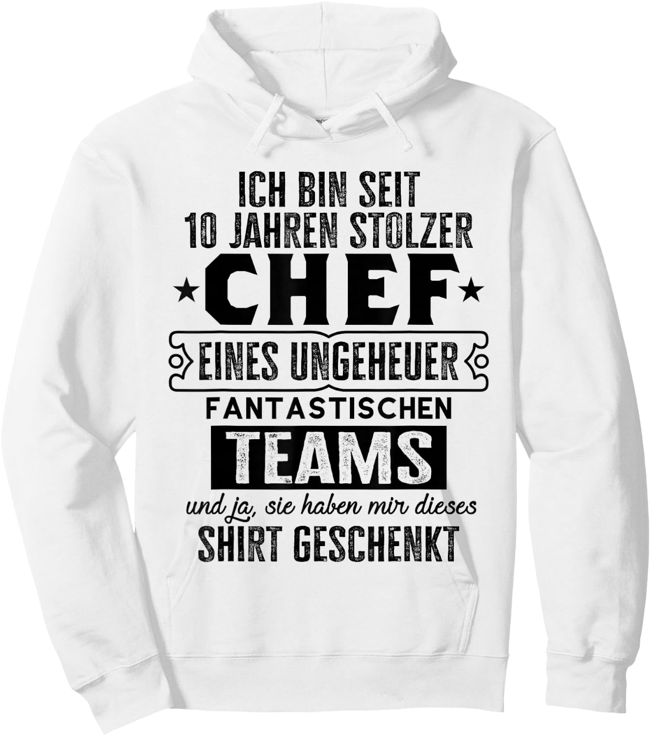 Service Anniversary & Company Anniversary Chef 10th Anniversary , White Hoodie - Hoodie | White