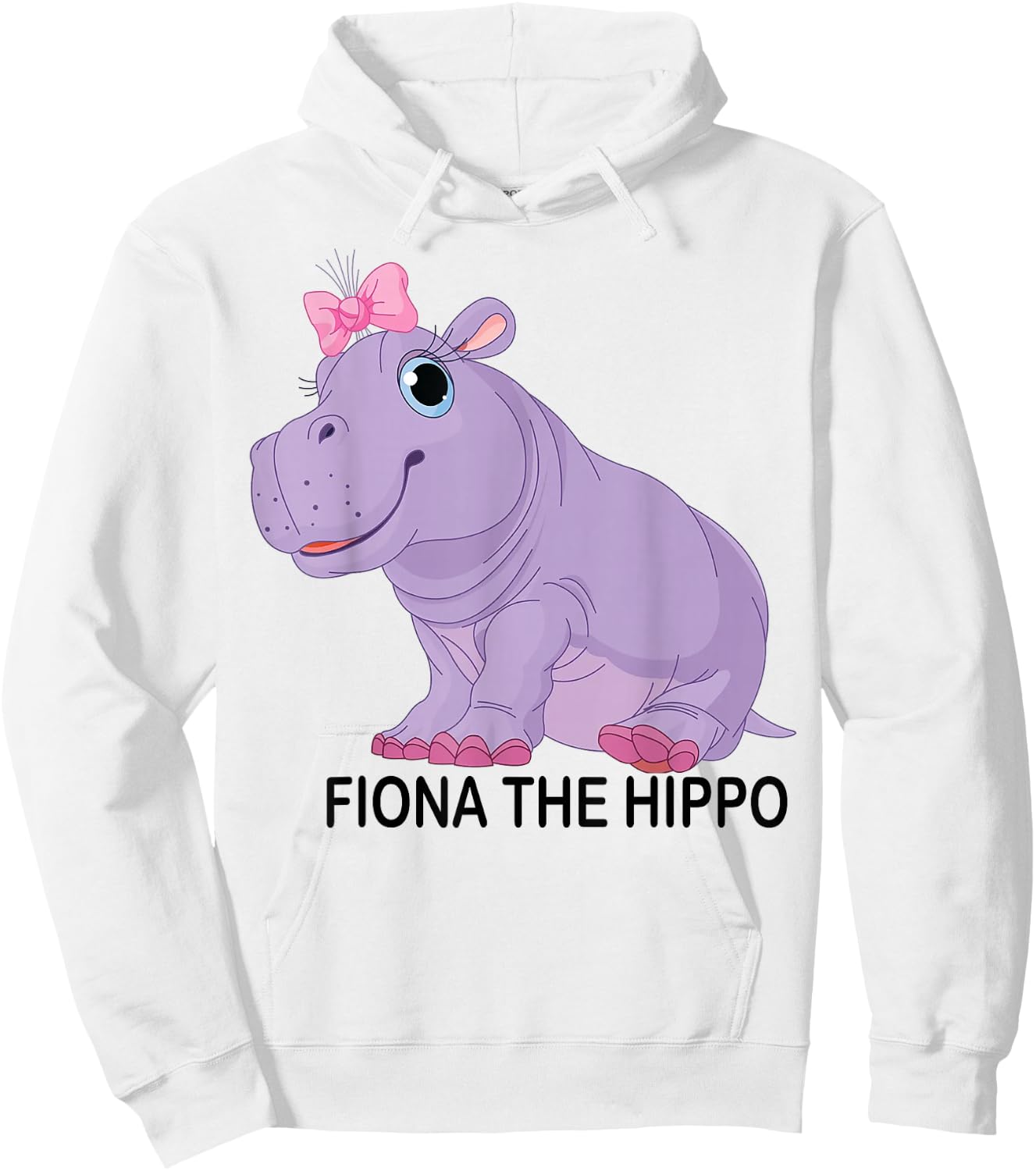 Fiona-The Hippo Hoodie - Hoodie | White