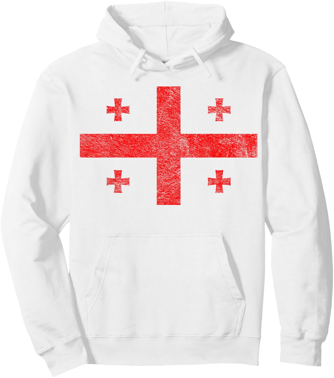 Georgia National Flag Country Tbilisi Coat of Arms Hoodie - Hoodie | White