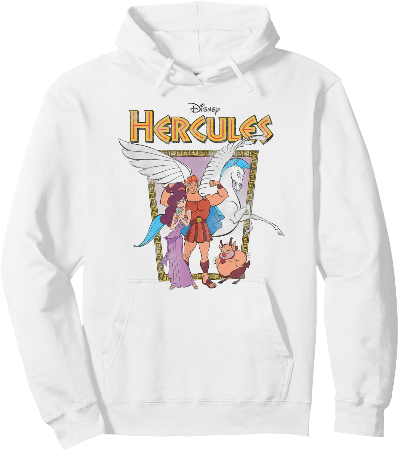 Disney Hercules Classic Movie Poster Hoodie - Hoodie | White