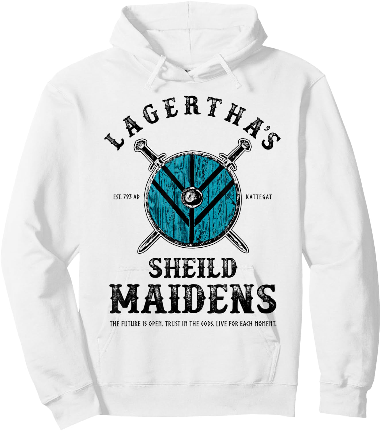 Lagertha's Shield Maidens - Viking Warrior Shieldmaiden Hoodie - Hoodie | White