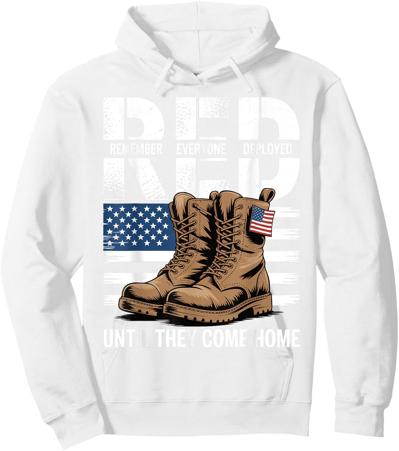 Deployed Military Spouse Soldier Support Red Fridays Hoodie - Hoodie | White