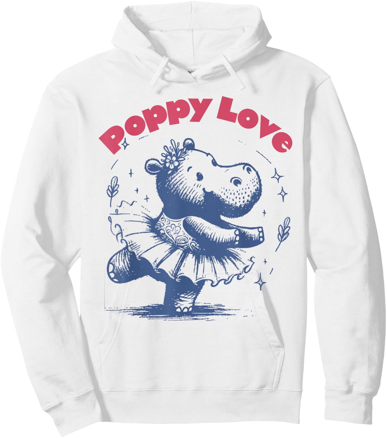 Baby Pygmy Hippo Poppy. Richmond. I Love Poppy Hoodie - Hoodie | White
