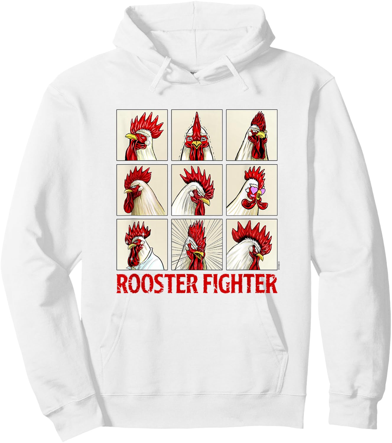 Rooster Fighter Expressions of Keiji Box Up Hoodie - Hoodie | White