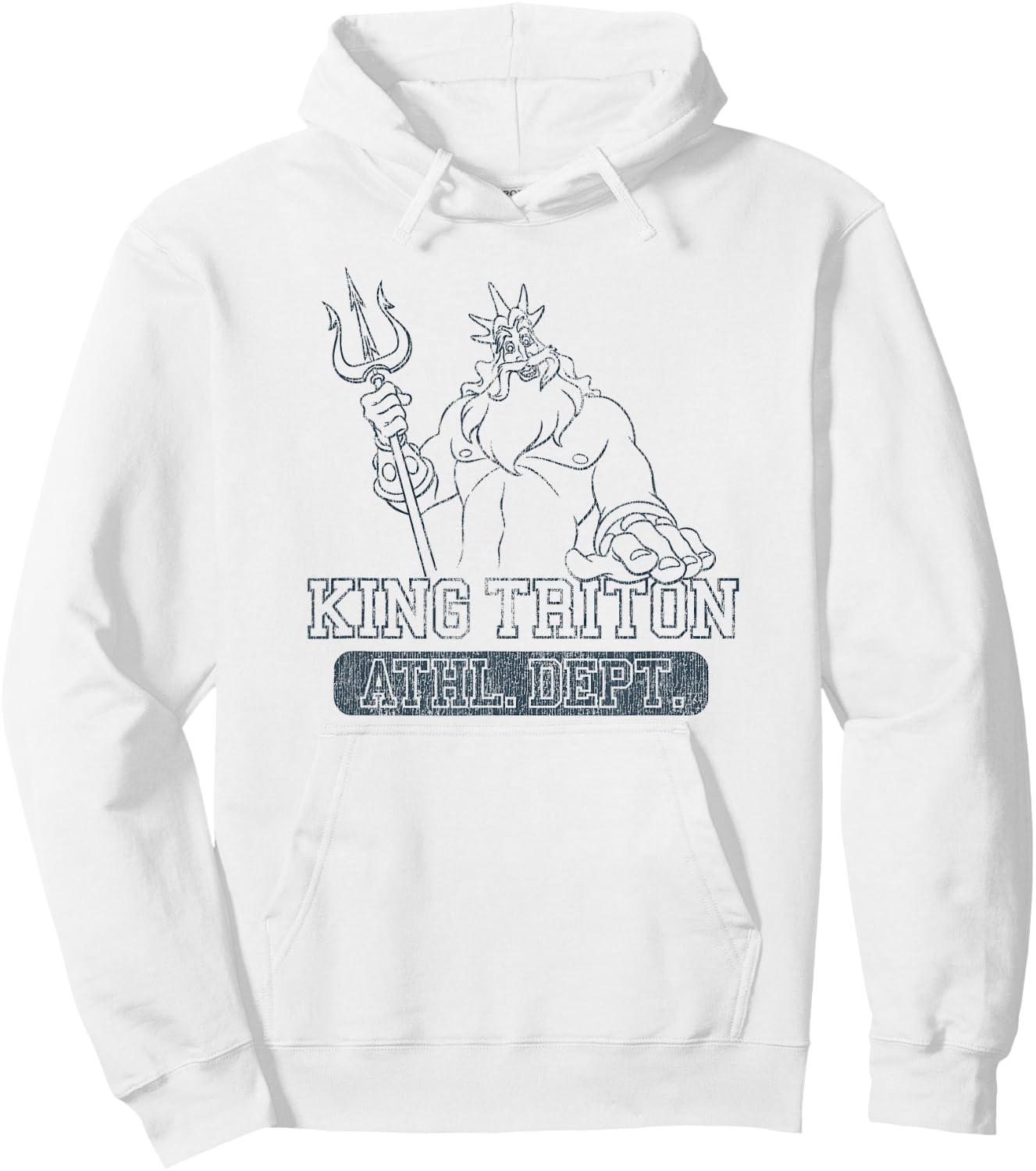 Disney The Little Mermaid King Triton Athletic Collegiate Hoodie - Hoodie | White