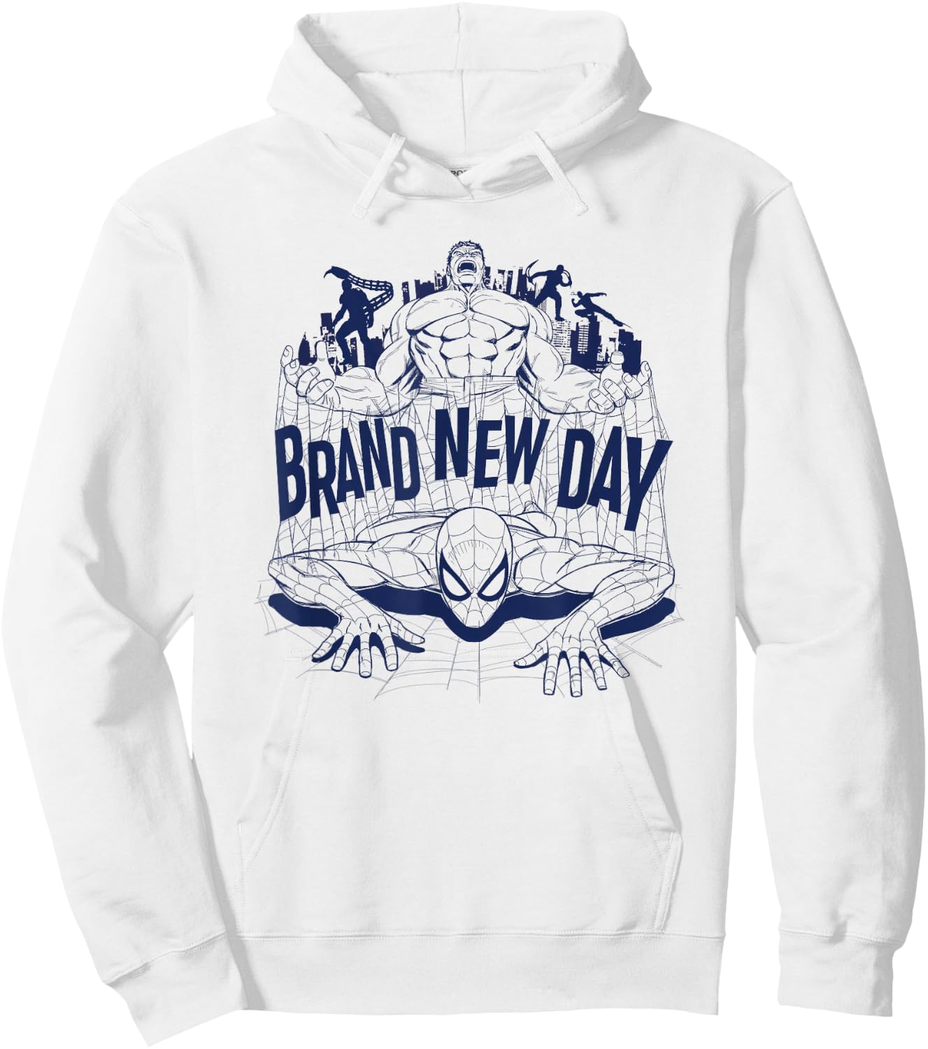 Marvel Studios Spider-Man: BND Movie 2026 Hulk & Villains Hoodie - Hoodie | White