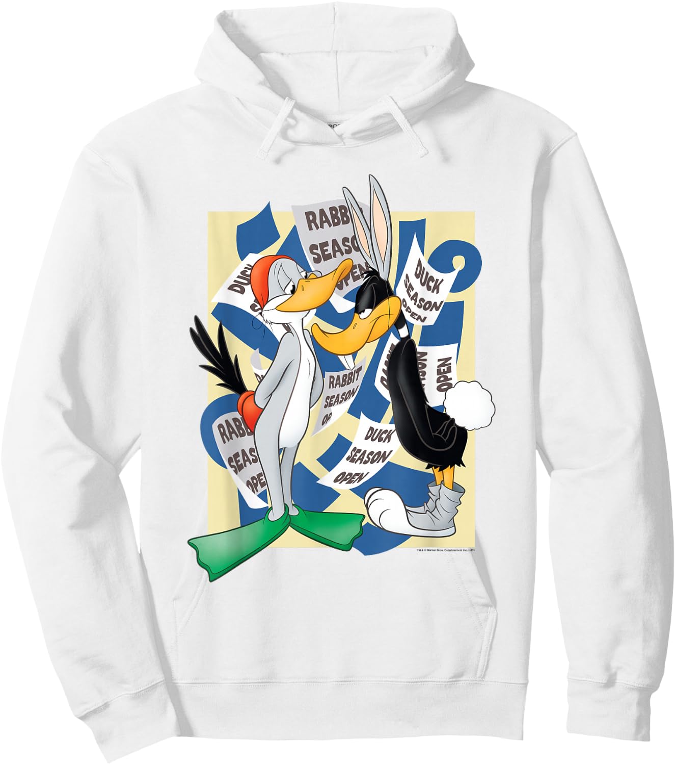 Looney Tunes Rabbit Season Duck Season Hoodie - Hoodie | White