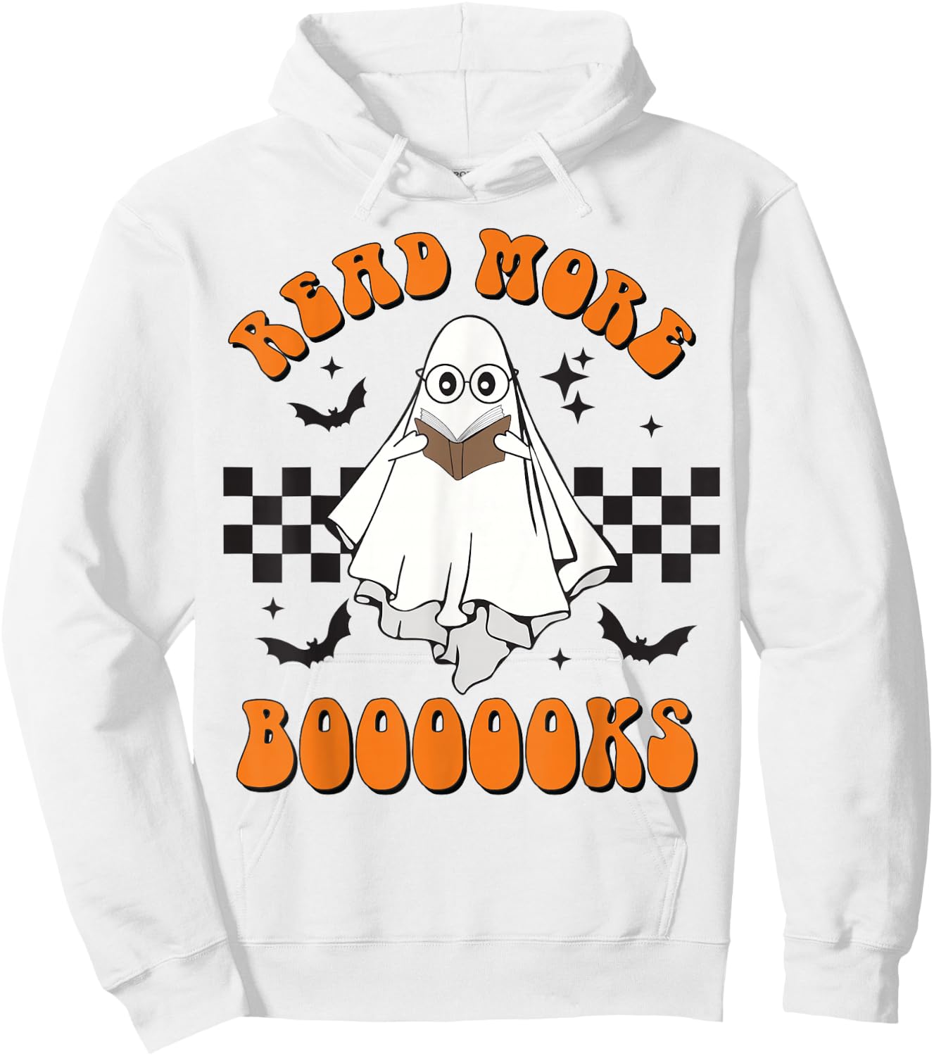 Halloween Read More Books Cute Boo Read more boooooks Hoodie - Hoodie | White