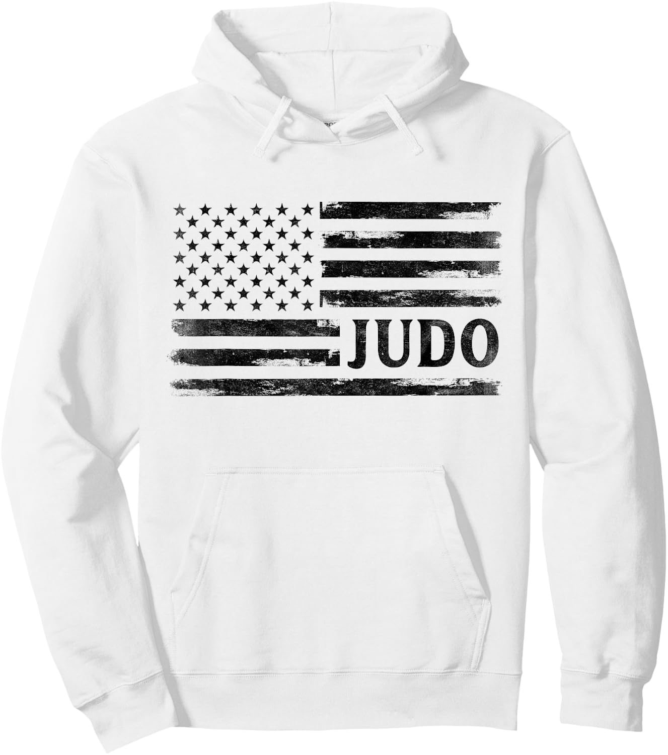 Judo Black Vintage USA Flag Coach Boy Hoodie - Hoodie | White