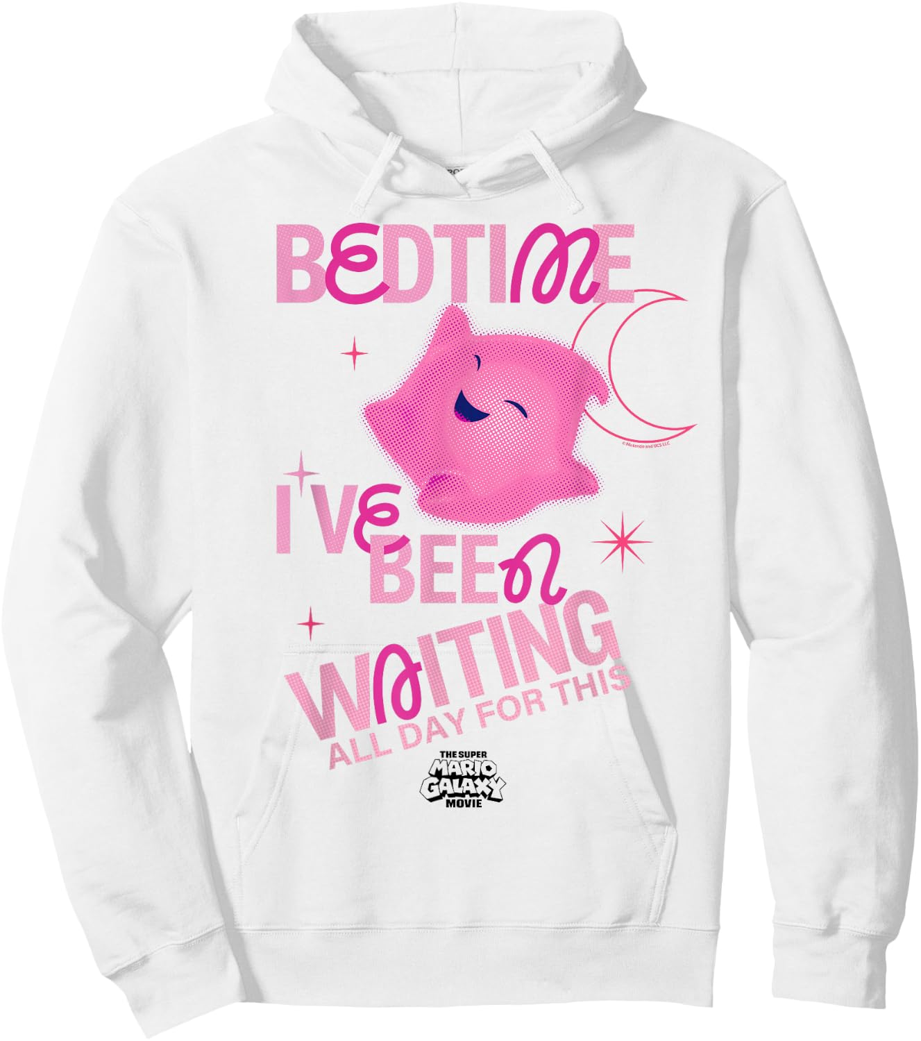 The Super Mario Galaxy Movie Pink Luma Bedtime Hoodie - Hoodie | White
