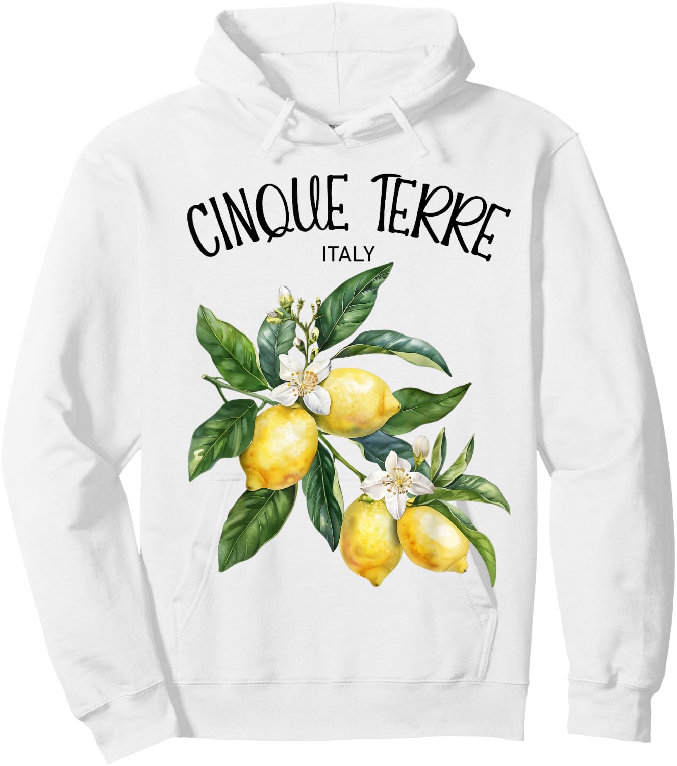 Cinque Terre Lemon Art Italian Fruit Lover Italy Riviera Hoodie - Hoodie | White