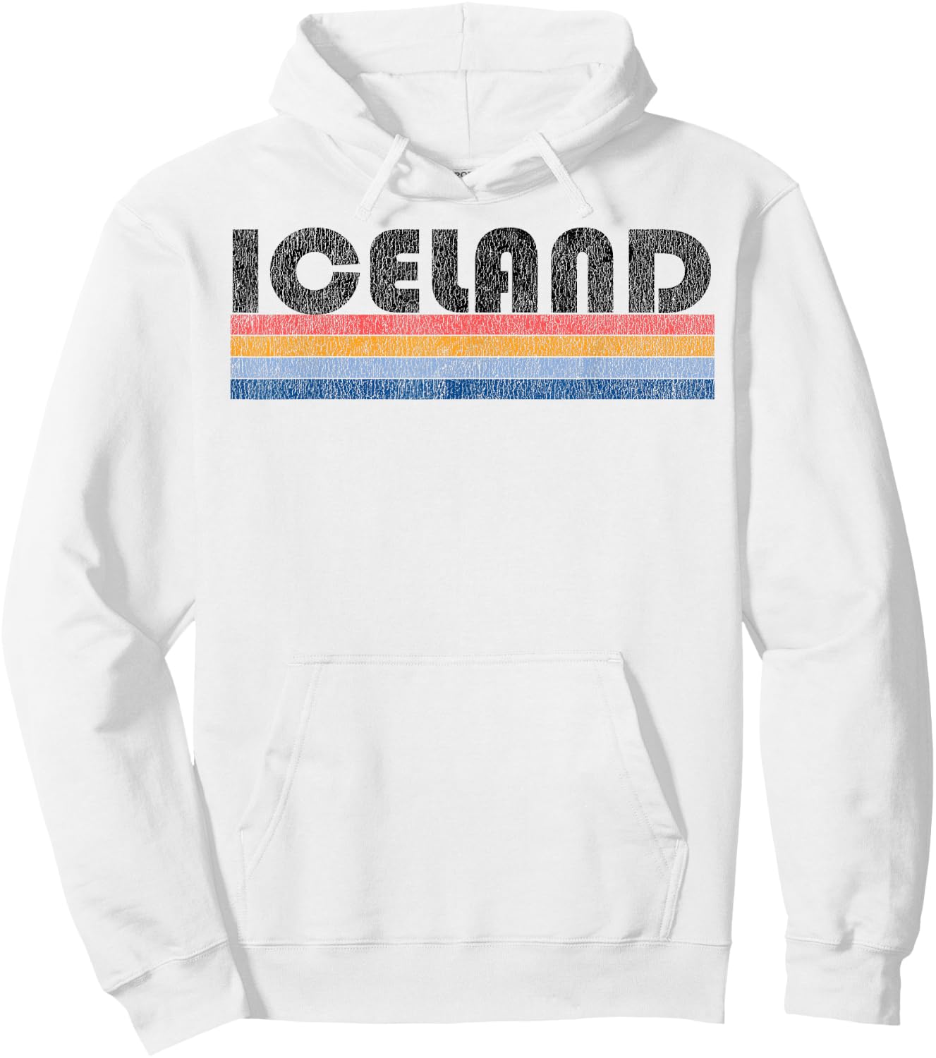 Vintage 1980s Style Iceland Hoodie - Hoodie | White