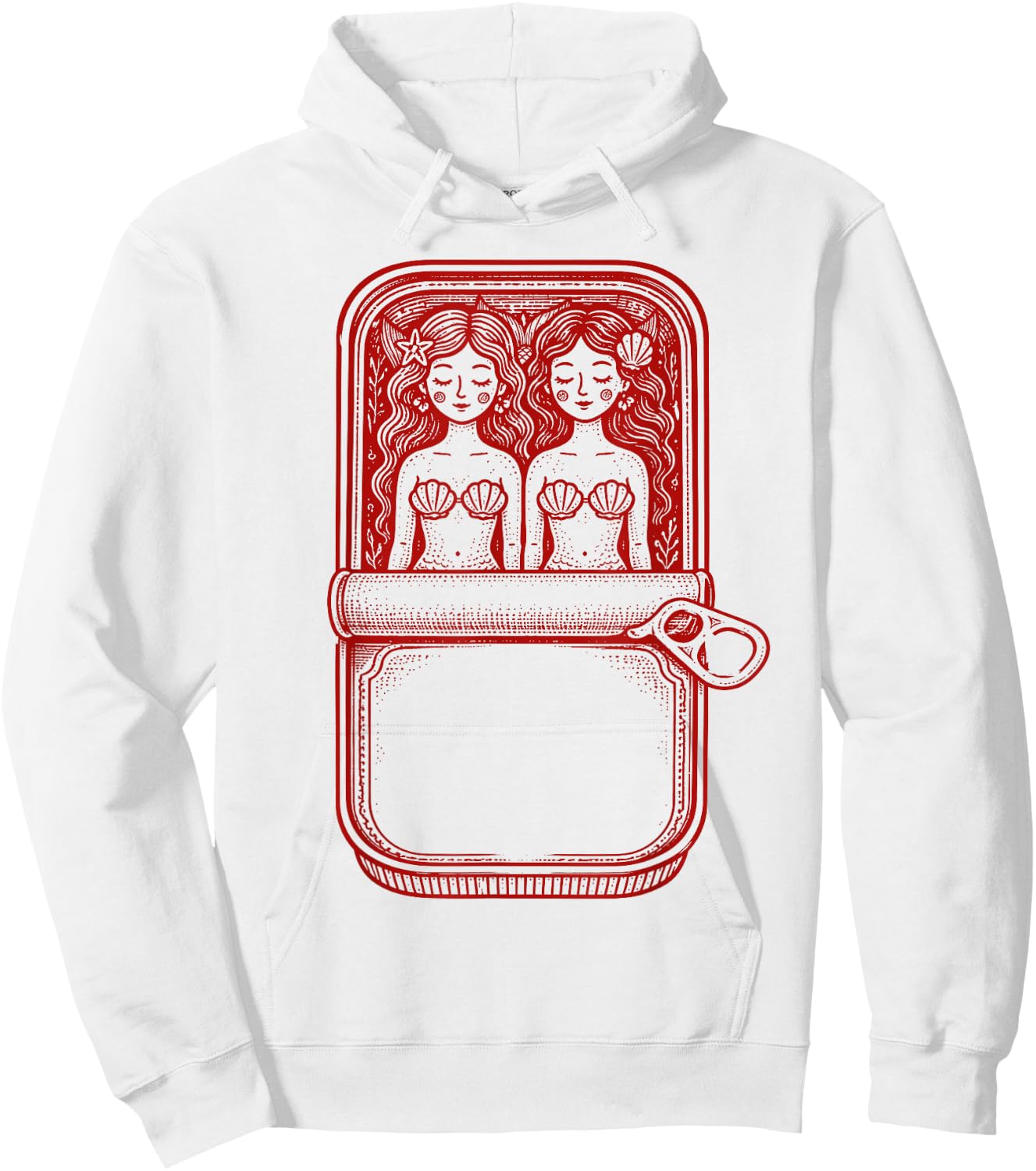 Sapphic Mermaid Lesbian Love Sapphic Subtle Fruity Hoodie - Hoodie | White