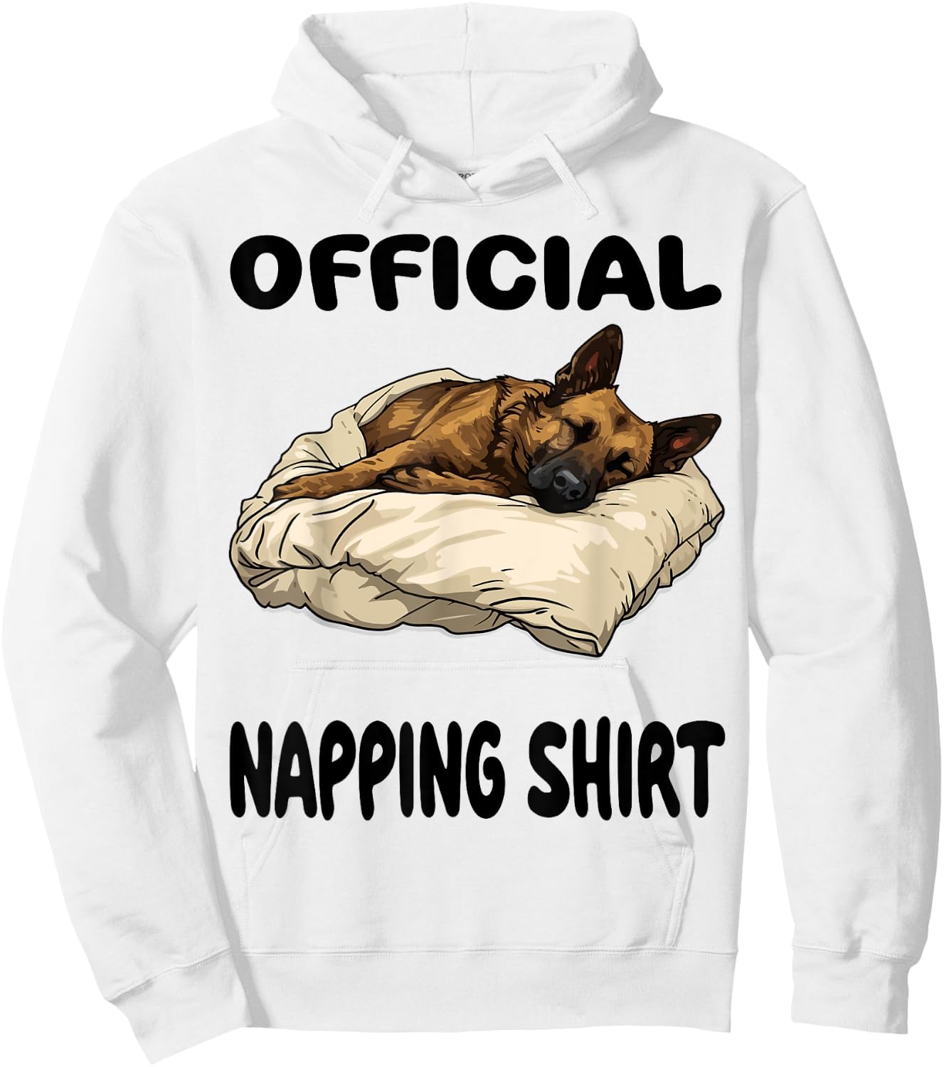 Dutch Shepherd Dog Official Napping shirt Pajamas Nightgown Men Women Kids Hoodie - Hoodie | White