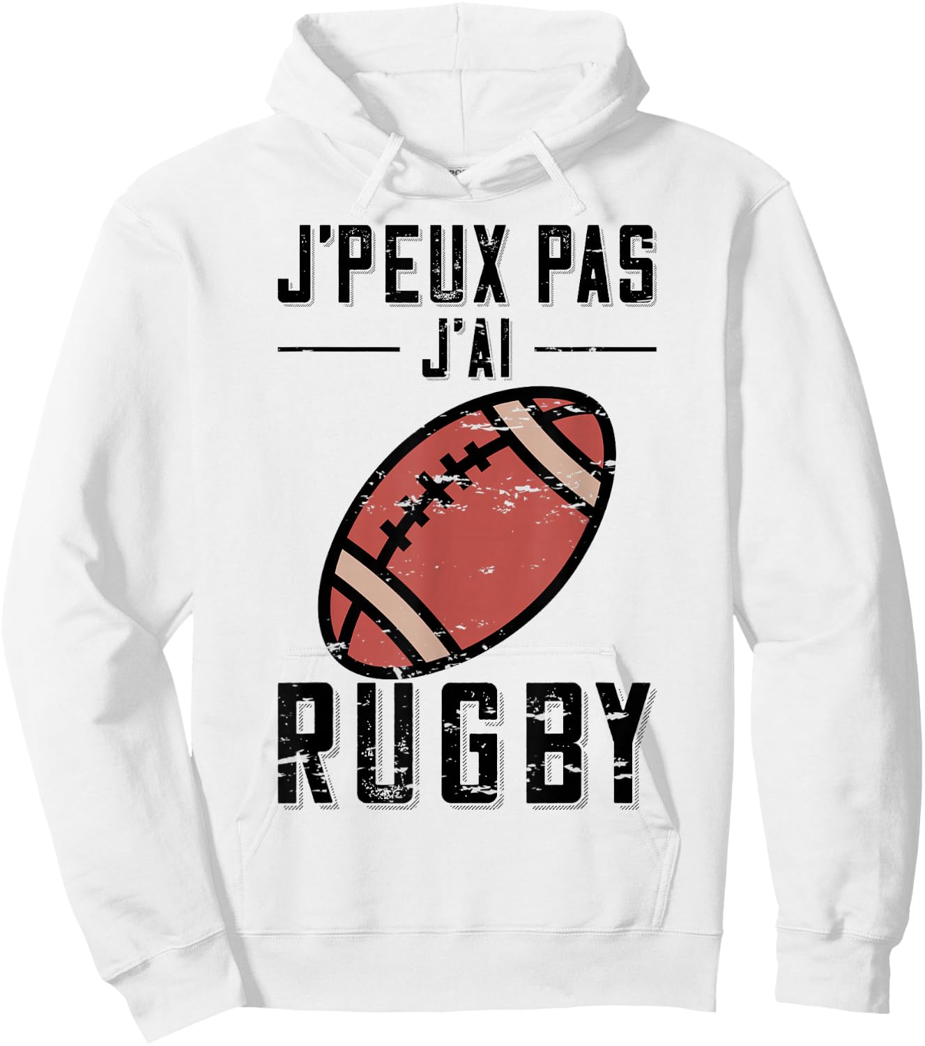 Gift Rugby Player "J'Peux pas j'ai Rugby , grey, S Hoodie - Hoodie | White