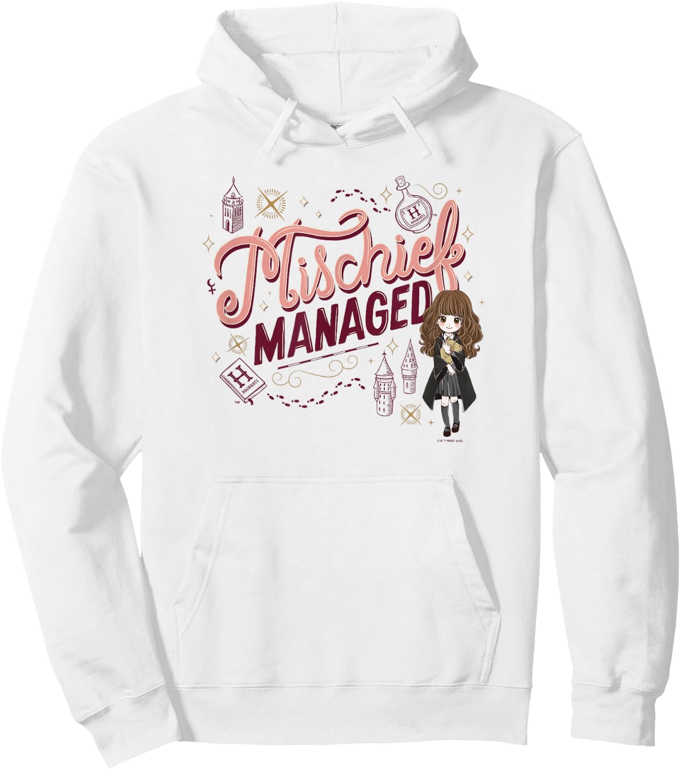 Harry Potter: Deathly Hallows 2 Hermione Mischief Managed Hoodie - Hoodie | White