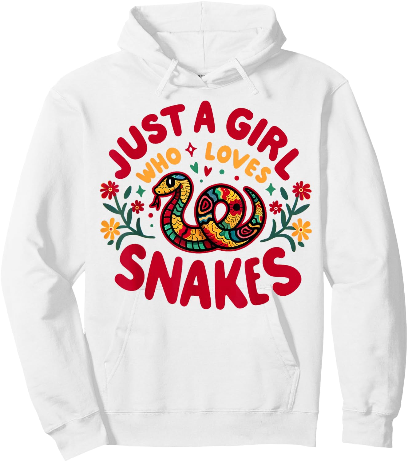 Snake Lover - Girl Loves Snakes - Woman Snake Hoodie - Hoodie | White