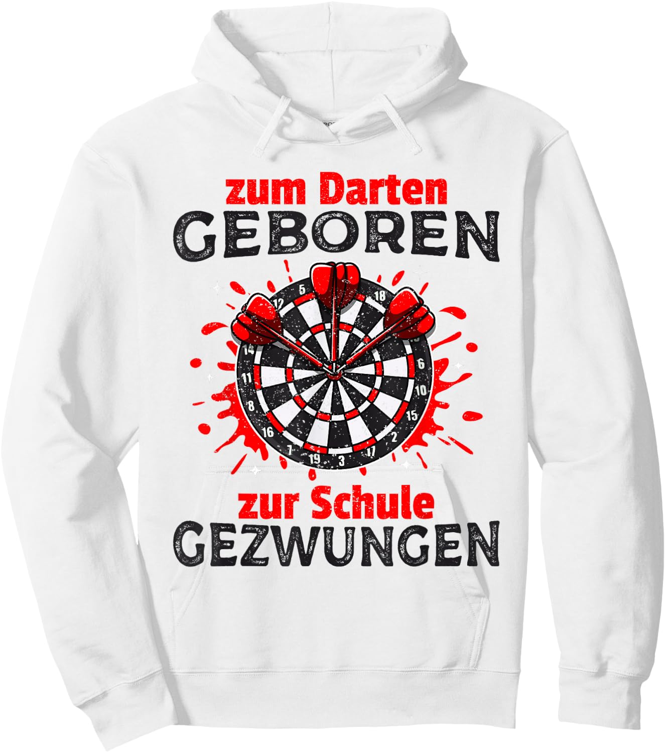 Funny Dart Saying Dartboard Darts Gifts , gray Hoodie - Hoodie | White