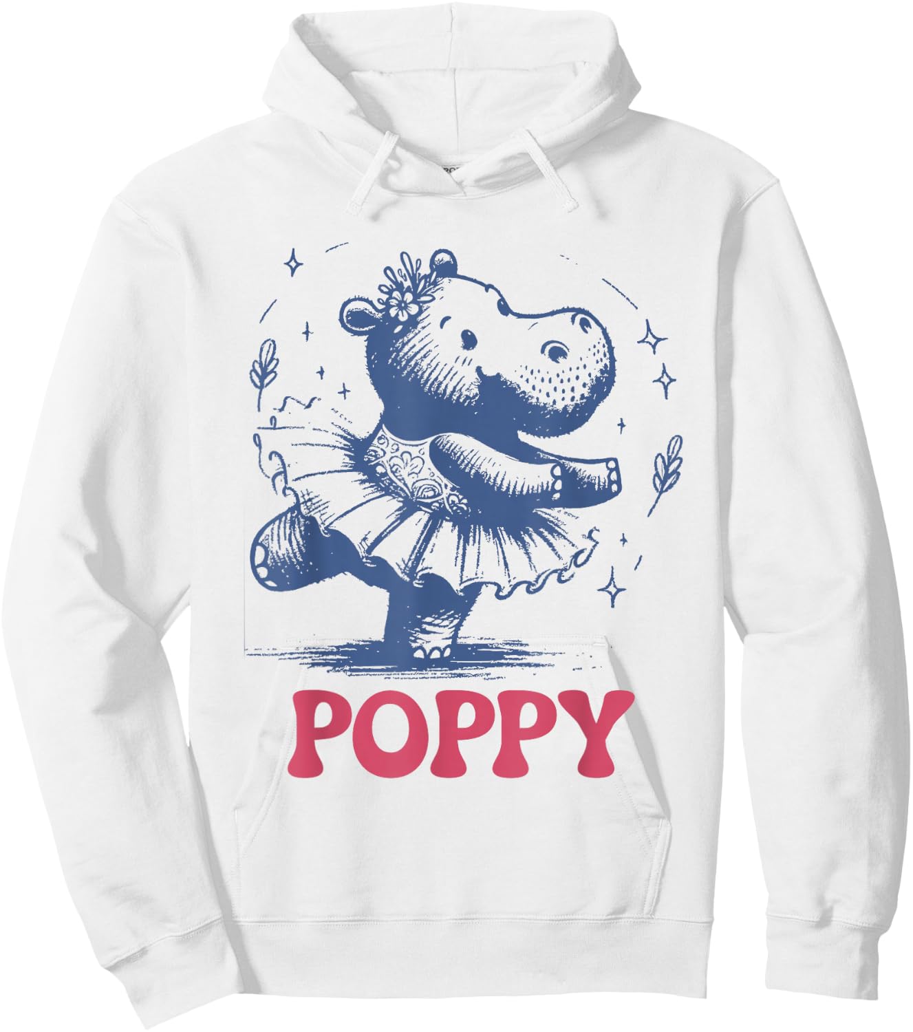 Poppy the Baby Pygmy Hippo. Richmond. I Love Poppy Hoodie - Hoodie | White