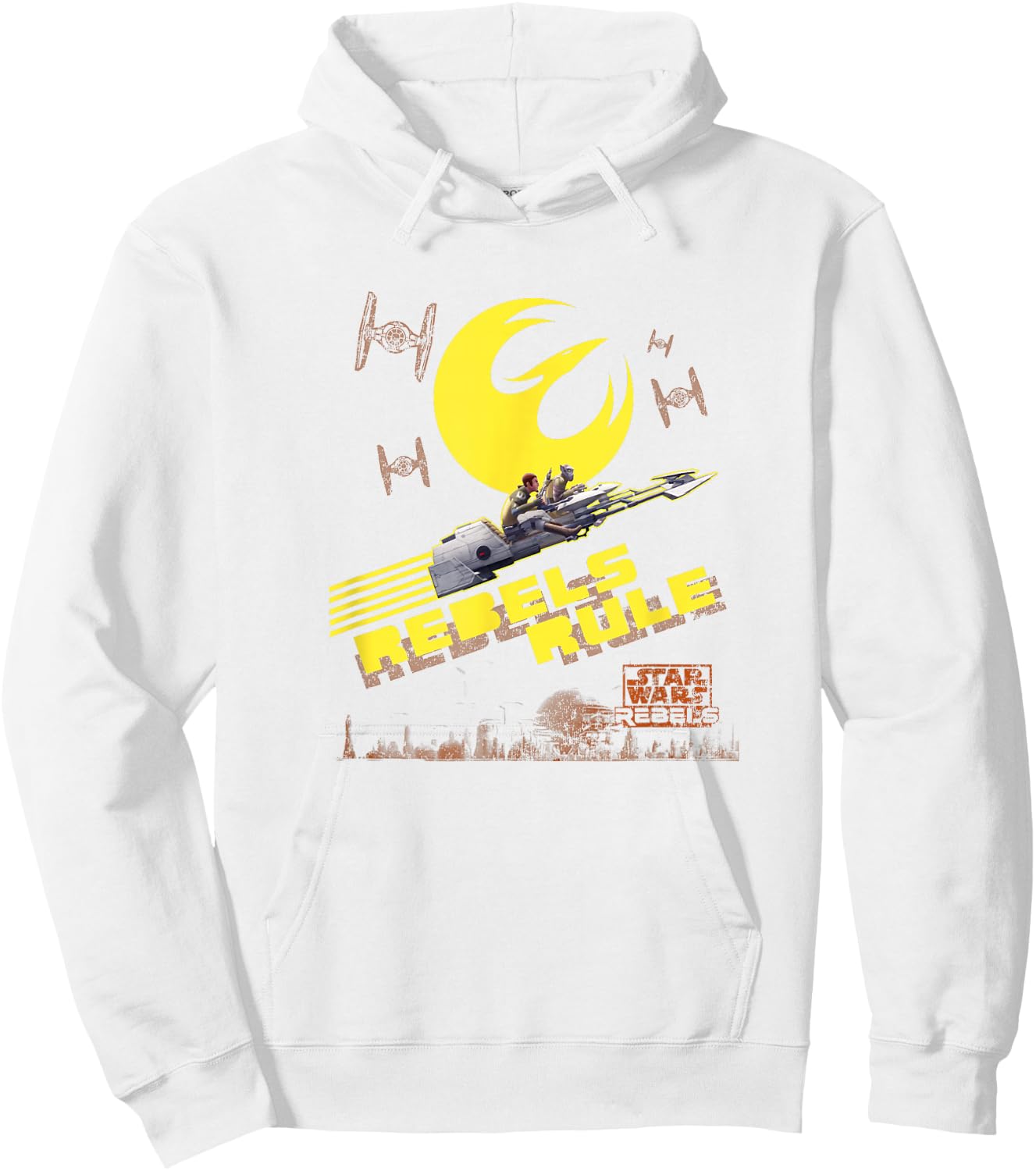 Star Wars Rebels Kanan & Zeb Riding Space Bikes Vintage Hoodie - Hoodie | White