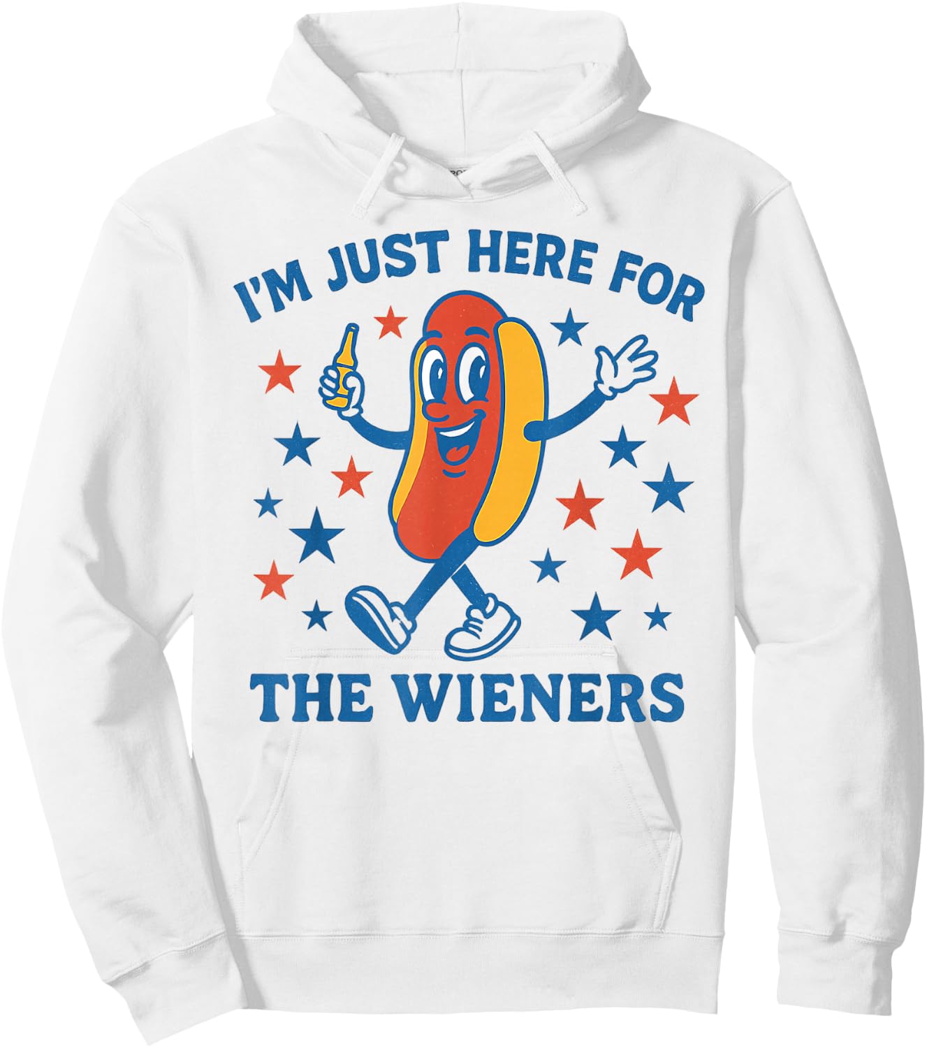 Im Only Here for the Wieners Design Hoodie - Hoodie | White