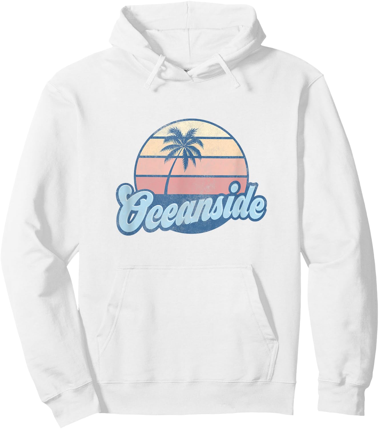 Oceanside California CA T Shirt Vintage 70s Retro Surfer Hoodie - Hoodie | White