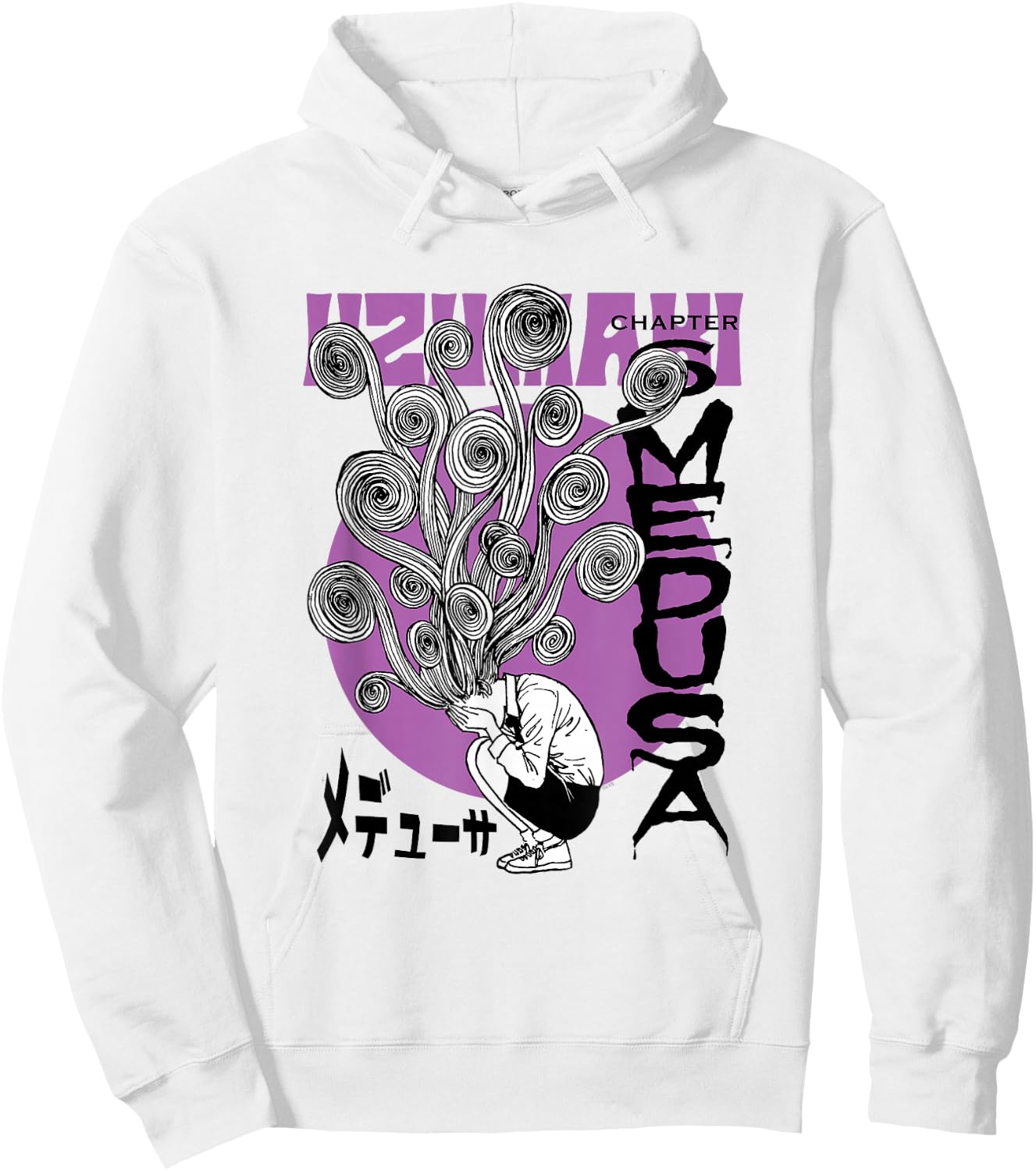 Uzumaki Spiral Hair Hoodie - Hoodie | White