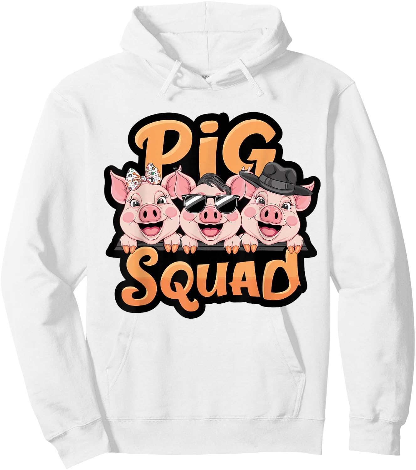 Pig Squad for Pig Lover Stuff | Kids Pig Hoodie - Hoodie | White