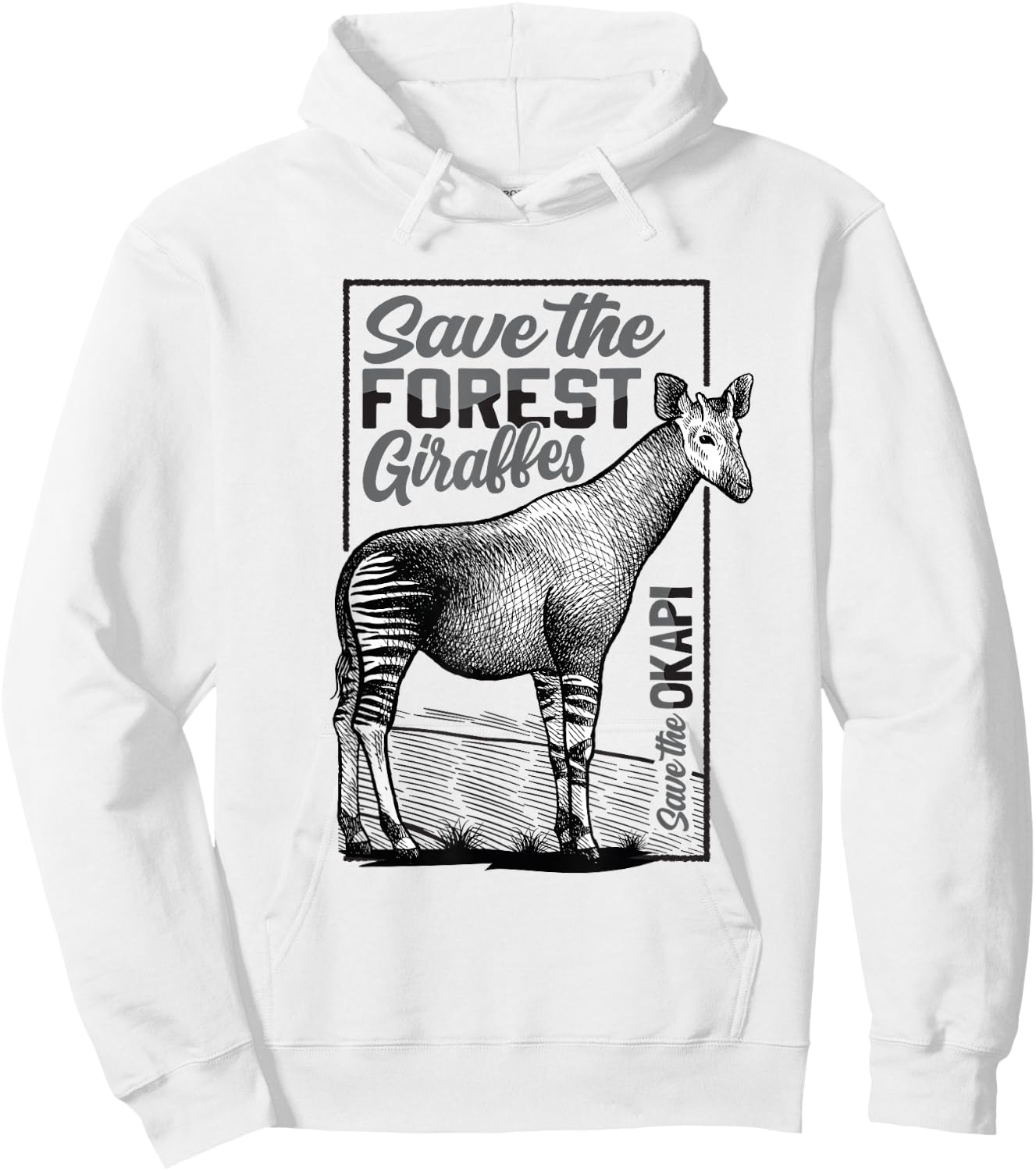 Okapi Zookeeper Save the Okapi - Okapi Lover Hoodie - Hoodie | White