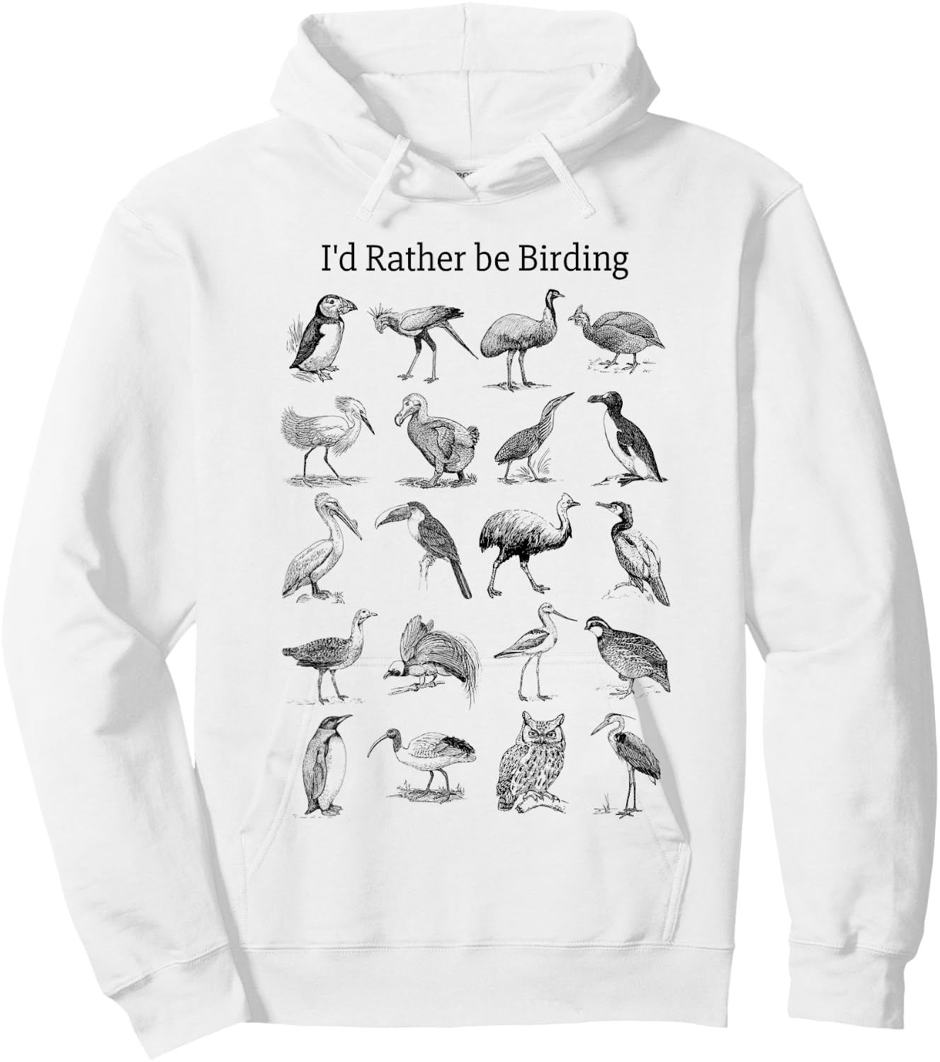 I'd Rather be Birding Hoodie - Hoodie | White
