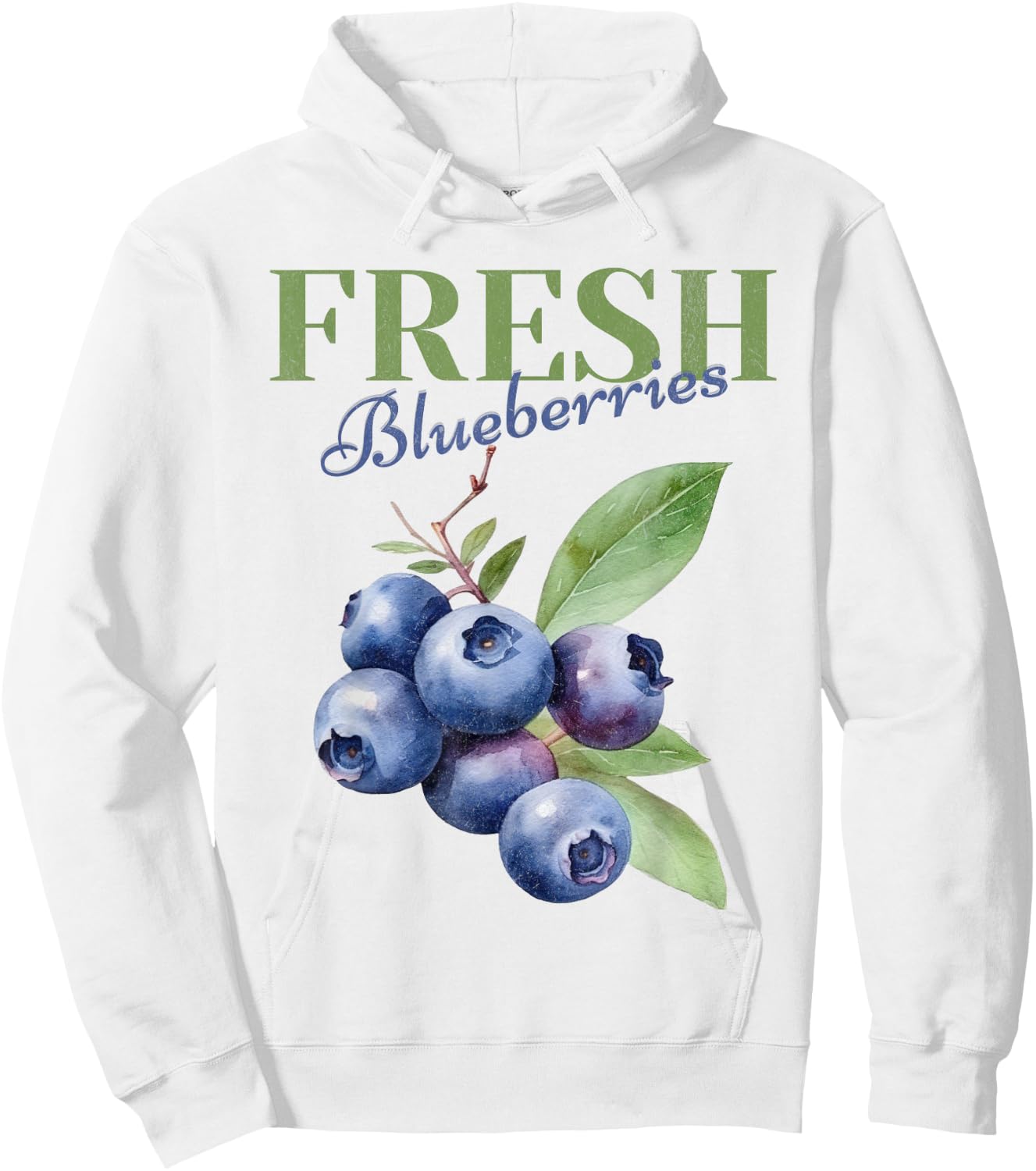 Fresh Blueberries Homestead Homegrown Farmhouse Farmer Hoodie - Hoodie | White