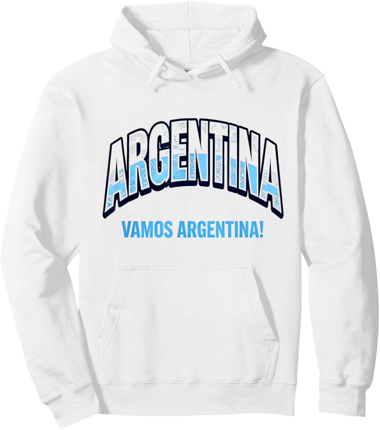Soccer Fan Shirt 2026 Argentina Vamos Argentina Hoodie - Hoodie | White