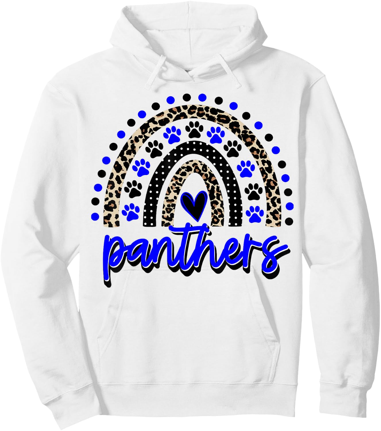 School Spirit Panthers Panther Pride Fan Team Spirit Wear Hoodie - Hoodie | White