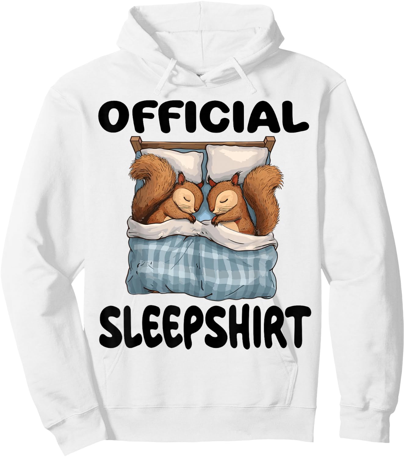 Squirrel Official Sleepshirt Pajamas Nightgown Hoodie - Hoodie | White
