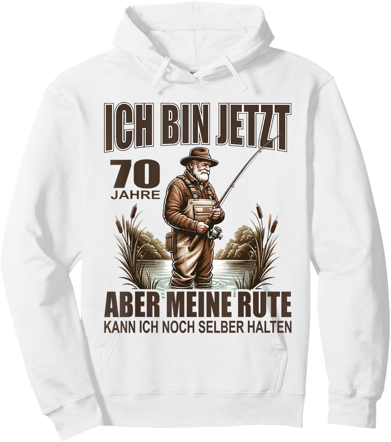 Rentner Funny Fisherman Slogan for 70th Birthday Fisherman , silver Hoodie - Hoodie | White