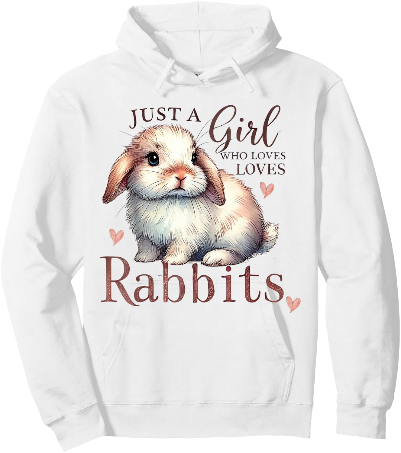 Just A Girl Who Loves Rabbits Cute Toddlers Kids Mom Rabbit Hoodie - Hoodie | White