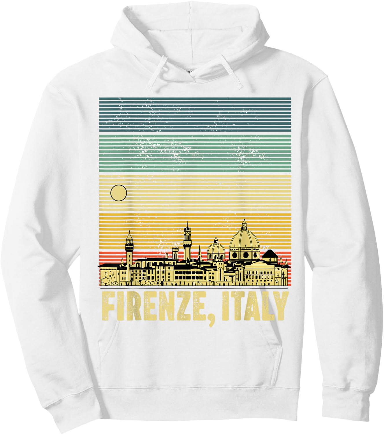 souvenirs from italy firenze Florence retro vintage skyline Hoodie - Hoodie | White
