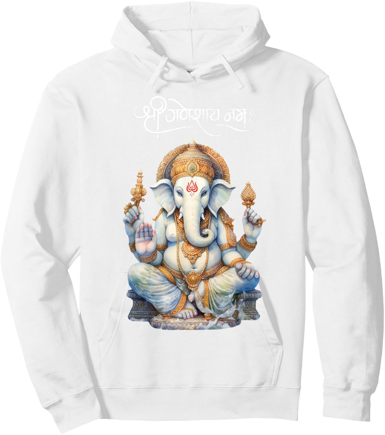 Ganesh Chaturthi-Feierlichkeiten Traditionelle Ganesh Hoodie - Hoodie | White